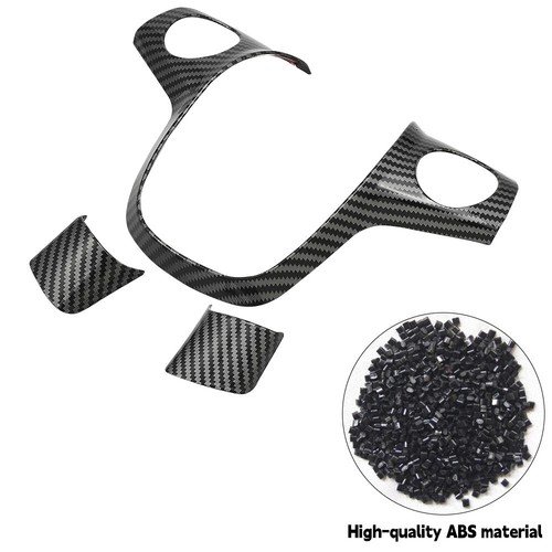 Steering Wheel Cover Trim for 12-14 Ford Focus MK3,13-15 Ford Kuga Carbon Fiber - Picture 6 of 9