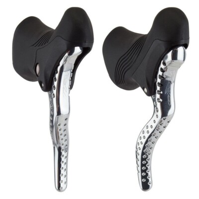 TRP RRL SR TT Bremshebel Paar für Drop Bars 23,8-24,2 mm in gebohrtem Silber