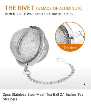 5 pack Stainless Steel Mesh Tea Balls Strainers-2.1 inches