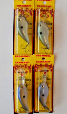 Lot of 4 STRIKE KING PRO-MODEL SERIES crankbaits: (2) Series 4S & (2) Series 5