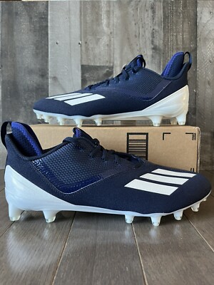 Adidas Adizero Scorch Football Cleats Men Size 12 Blue White FX4250 Shoes NEW Adidas Adizero Scorch Football Cleats Navy Blue/White FX4250  main image 3