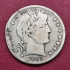 1893 S Barber Half Dollar 50c Circulated damaged #42658