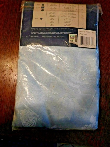 NEWBRIDGE PALE BLUE TABLE CLOTH, NEW, 60" X 104". BOLONG - Picture 2 of 3