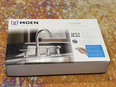Moen CA87015SRS Solidad Two Handle Kitchen Faucet Side Sprayer Included