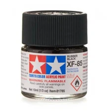 Tamiya Acrylic XF-85 Rubber Black Paint Jar 81785