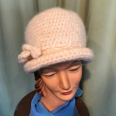 angora cloche hat