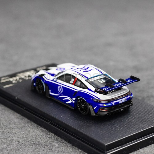 Aurora 1:64 White Blue 992 GT3 RS Sports Diecast Metal Car Model Collections - Picture 5 of 5