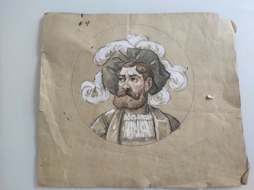 DIBUJO DEL 19O RETRATO DEL HOMBRE VICTORIANO. DIBUJO DEL RETRATO 19 - Imagen 2 de 4