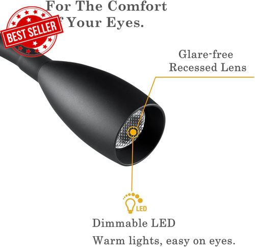 RV 12V Reading Light, Dimmable Boat Bedside Reading Lamp, Gooseneck LED Spot for - Picture 6 of 12