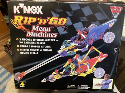 Vintage 90s K'NEX RIP 'N' GO MEAN MACHINES FLYWHEEL MOTORS 12519 COMPLETE