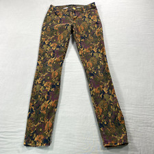 7 For All Mankind Jeans Womens 26 Floral Garden Print Skinny Low Rise Stretch