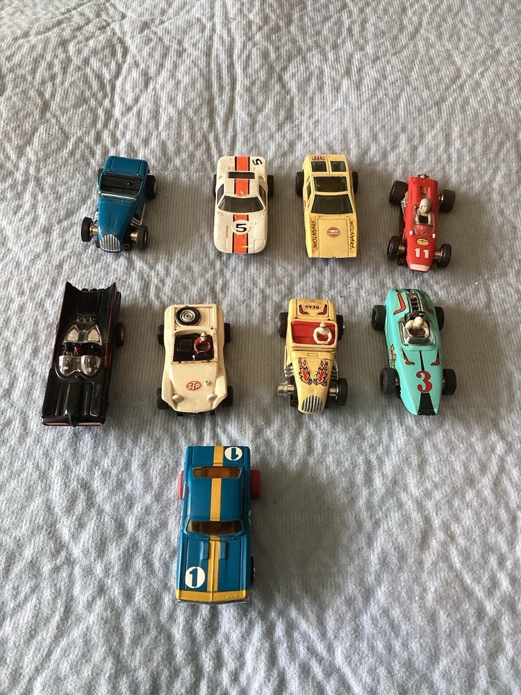Aurora T Jet Nine Vintage Toy Cars Collectors Lot