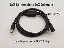 DC5521  female to DC7909 male Adapter Cable Connector for Jackery Solar power