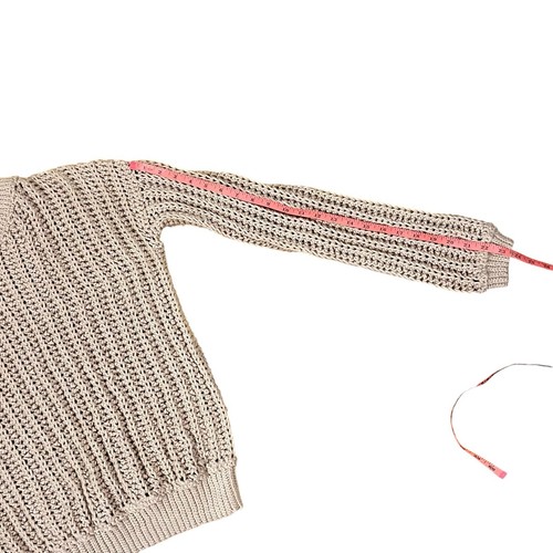 Handmade Chunky Knit Fishermans Sweater Powder Dusty Pink Womens Sz M Coastal - Picture 5 of 10