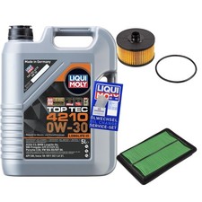 Inspektionspaket 5 L Liqui Moly Top Tec 0W-30 für Nissan Qashqai II 1.2 DiG-T