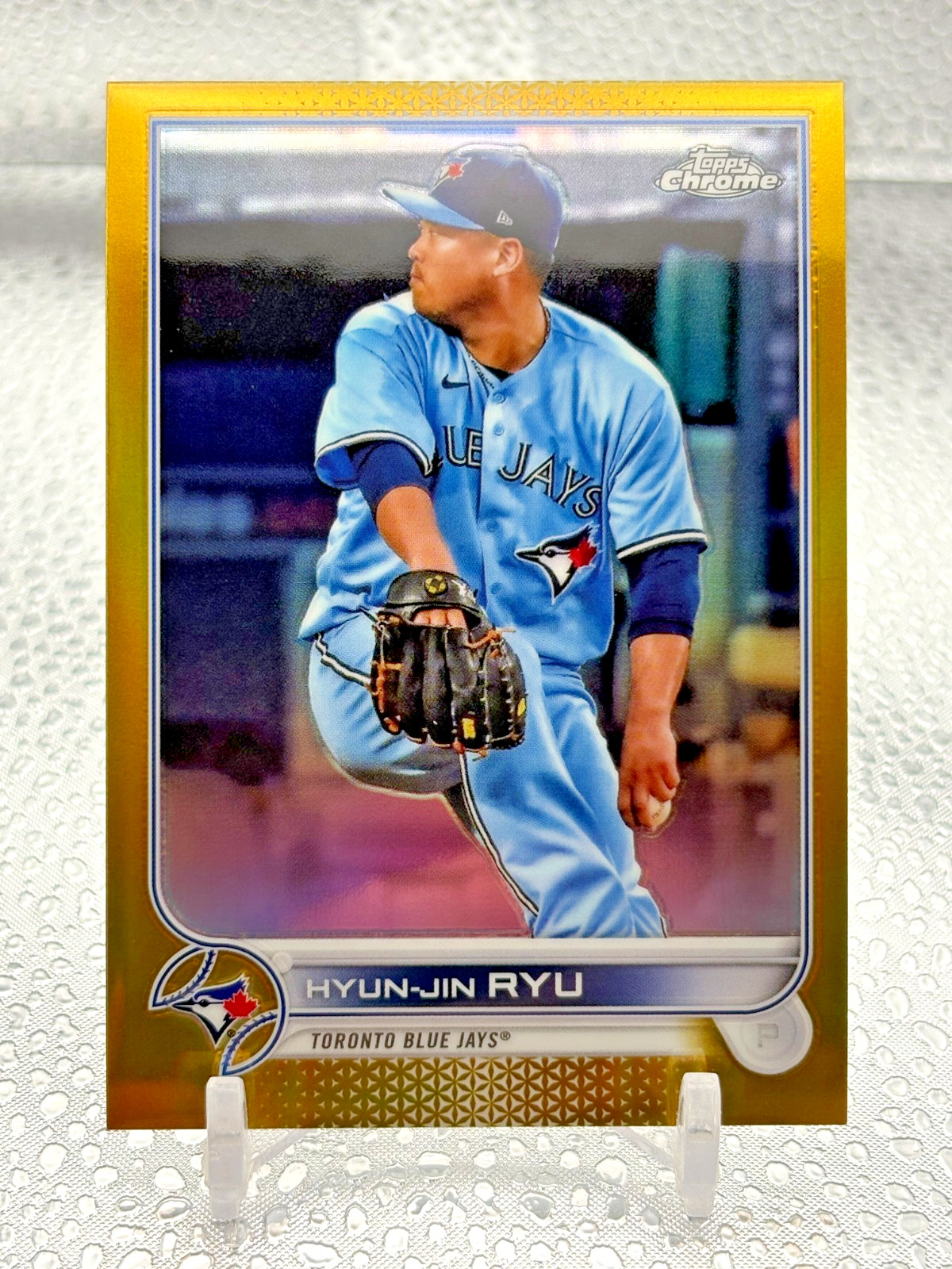 2022 Topps Chrome HYUN-JIN RYU #122 **GOLD REFRACTOR #07/50 Blue Jays