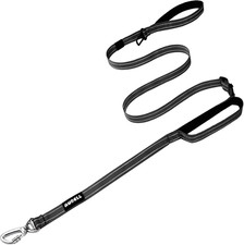 Tactical Dog Leash Heavy Duty,4.5-6Ft No Bungee Leash,Black