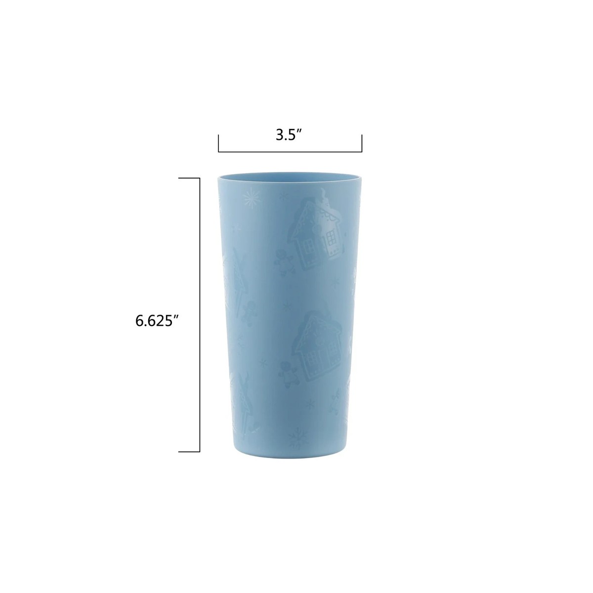 MAINSTAYS (6-PK!) 26 Oz. Gingerbread Etched Plastic Tumblers