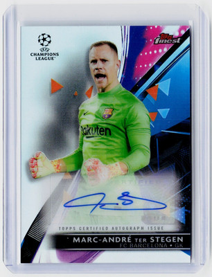 MARC-ANDRE TER STEGEN Refractor Auto 2021-22 Topps Finest UEFA Champions League