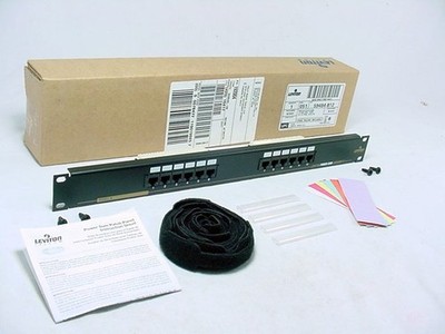 Leviton Power Sum Infotap 12-Port Cat 5 T568B Patch Panel Rack Mount 59484-B12