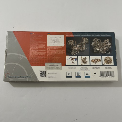 UGears Marble Run Chain Hoist - Wooden Mechanical Model - 400 Pieces - Sealed - Picture 3 of 4