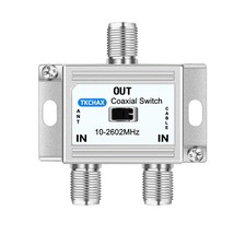 TKCHAX 2 Way Coaxial Cable AB Switch 10-2602MHz with Nickel Plated... 
