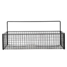  Wall Mounted Storage Space Saving Rack Kitchen Wire Bin Fruit Basket