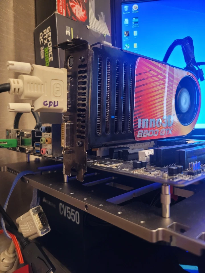 RETRO Gaming Nvidia 8800 GTX inno3d 768mb PC Graphic card ati amd - Image 3 of 4