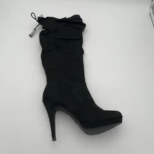 Thalia Sodi Women's Ts35 Brisa Wide Calf Platform Knee-High Boots, Black, Sz 10W