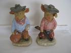 Vintage - 1 Set of 2 Enesco 1980 Pig Tales “Gunfight at Pig Corral” Figurines — photo 4