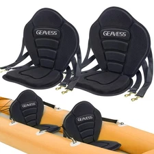 Kayak Seat 2 Pack Universal Adjustable Kayak Seat with Back Support Kayak Sea...