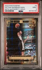 2023 Photogenic Victor Wembanyama RC With Authority Gold /10 PSA 9 (Unstoppable)