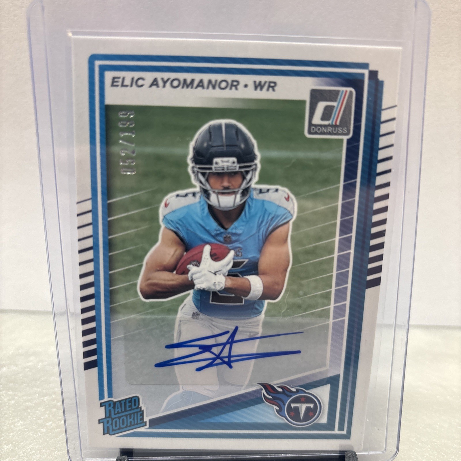 2025 Donruss Rated Rookie Elic Ayomanor Auto /199 #52