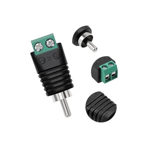 CCTV RCA Connector – Male Phono to AV Screw Terminal Adapter Plug