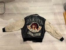 *DAKOTA USA VINTAGE LEDERJACKE*AMERICAN SPIRIT INDIANER*BEIGE*GR: S*TIP TOP