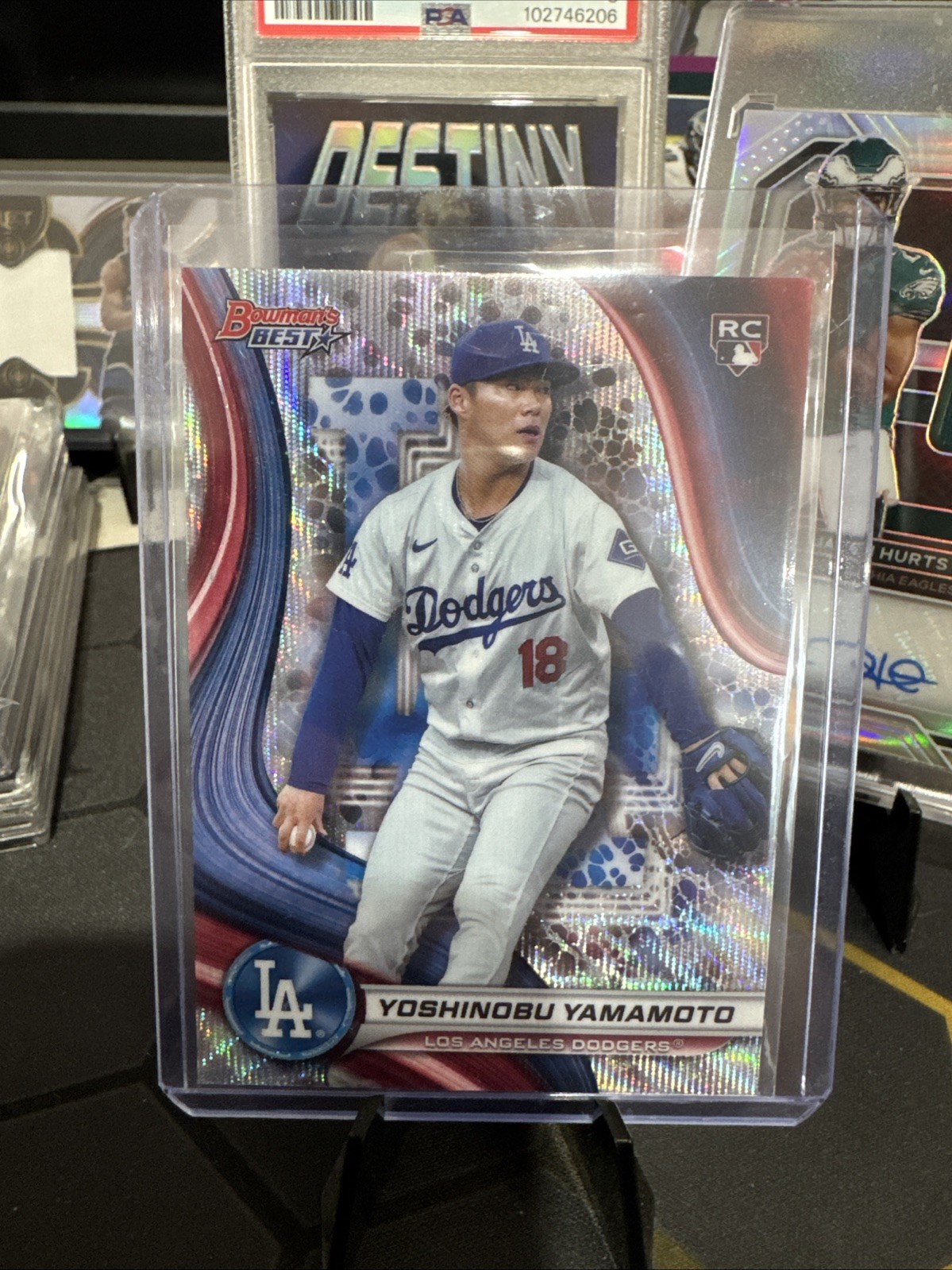 2024 Bowman's Best - Yoshinobu Yamamoto #34 Wave Refractor (RC)