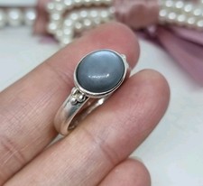 BOXED Genuine Pandora Grey Moonstone Oval Ring Size 58 💕 925 ALE  