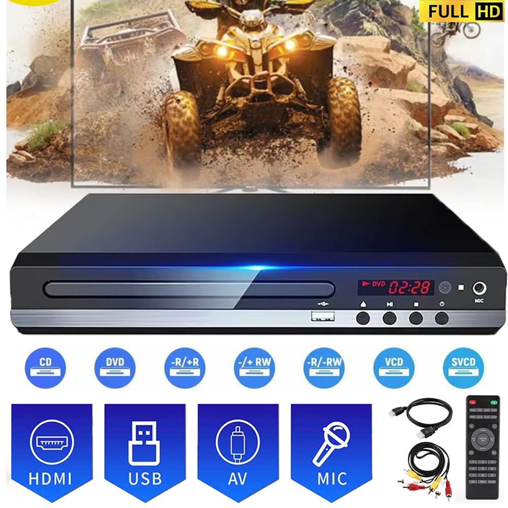 HDMI DVD Player for TV 1080P Region Free DVD Players for Sma