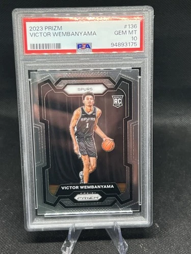 2023-24 Panini Prizm - Victor Wembanyama #136 (RC) PSA 10 - Gem Mint - SA Spurs