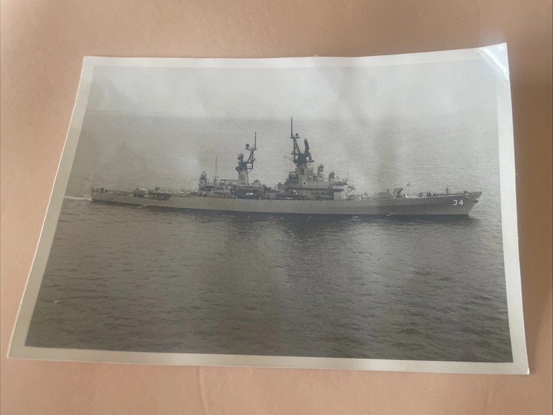 VERY VINTAGE USS New York (34 on Hull) Picture - 5” X 7” - Black & White