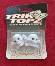 Trik Topz Ventilkappen "Totenkopf", für Autoventil, made in USA, 2er Set, NEU