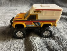 Vintage 1987 Remco 4x4 Yellow Goodyear Pickup Truck Camper Diecast 4.25 Vintage 1987 Remco 4x4 Yellow Goodyear Pickup Truck Camper Diecast 4.25