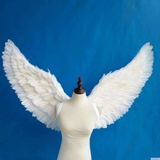 White Feather Angel Wings Halo Fairy Wand Cosplay Costume Party Props Kids Adult