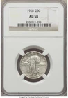 1928 STANDING LIBERTY QUARTER DOLLAR NGC AU-58