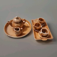 Vintage Miniature Peach Lusterware Tea Set Made in Japan Doll's/Child's Lot