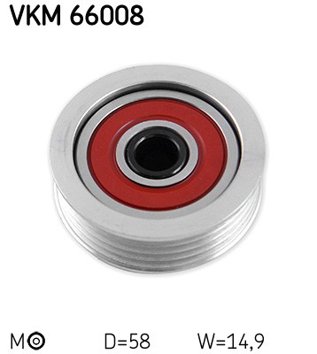 VKM 66008 SKF Tensioner Pulley, V-ribbed belt for FIAT,SUBARU,SUZUKI - Image 8