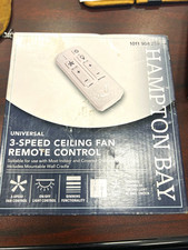 Hampton Bay Universal 3-Speed Ceiling Fan Remote Control Kit, White, Dimming