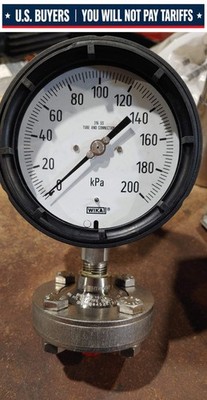 Wika Pressure Guage 232.34 4.5'' 0 to 200kPa WITH Diaphragm seal with threaded co