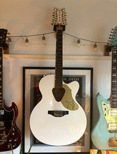 Gretsch 12-String White Hollow Body Electro-Acoustic Guitar w/ Fishman Preamp