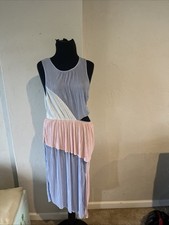 ASOS Color Block A-Semetrical Midi Dress With Cut Out.